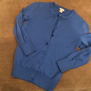 J.Crew The Clare Cardigan - 3/4 Sleeve in Blue